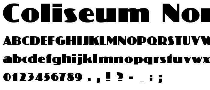 Coliseum Normal font